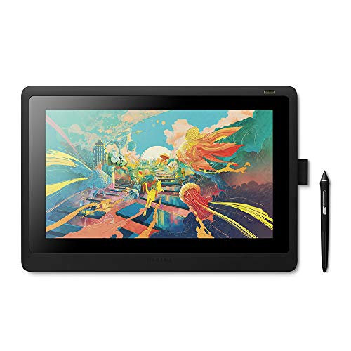 Wacom Cintiq 16 – Ecran interactif professionnel, à stylet – Résolution : full HD avec 16 pouces – Compatible avec Mac et Windows – Noir