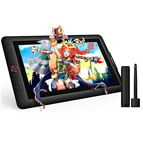 XPPen Artist 15.6 Pro Tablette Graphique avec Ecran HD IPS 15.6 Pouces Stylet à 8192 Niveaux avec Fonction Inclinaison Compatible avec Mac et Windows
